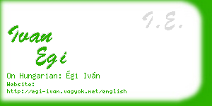 ivan egi business card